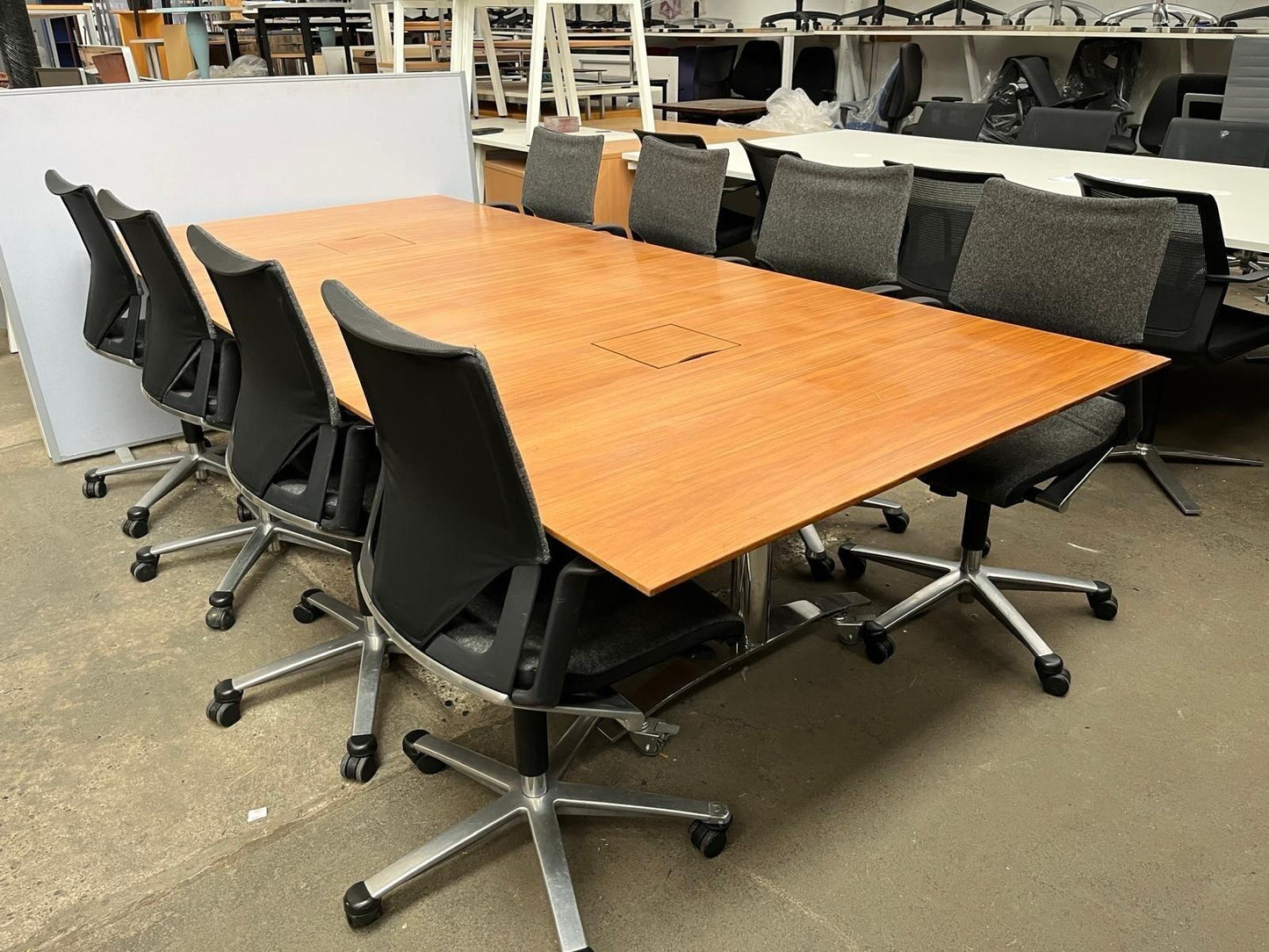 Meeting Table With 8 Wilkhahn Swivel Chairs -Can Deliver-Extra Chairs Available