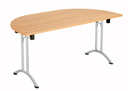Aztec|Union|Folding Table (FSC)|D-End|Silver/Beech