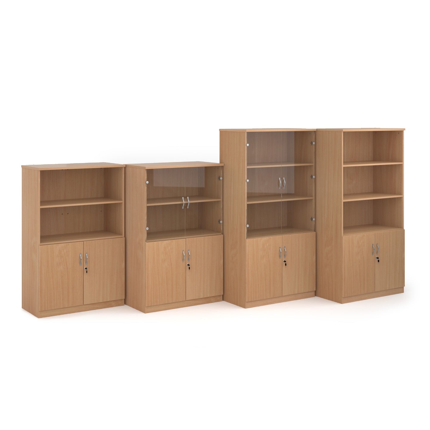 Deluxe combination unit with glass upper doors