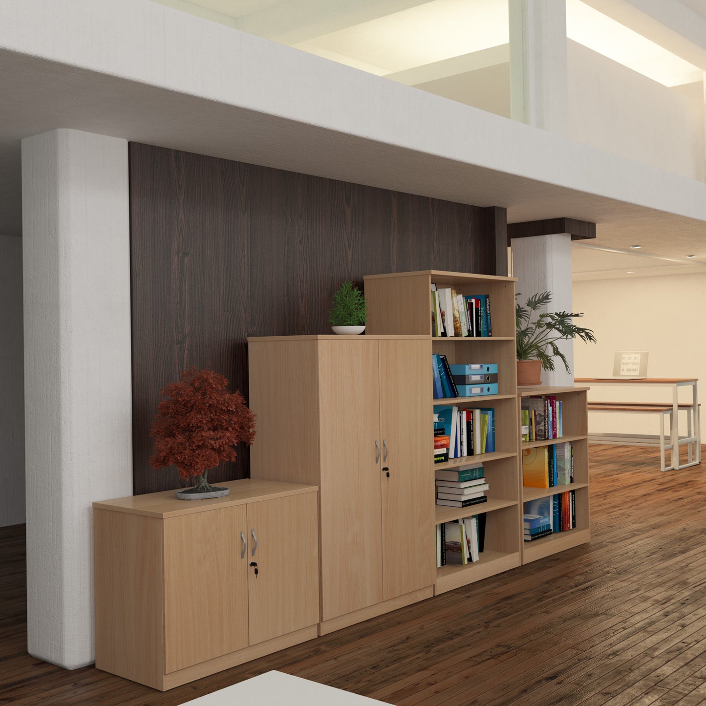 Deluxe bookcase with shelves