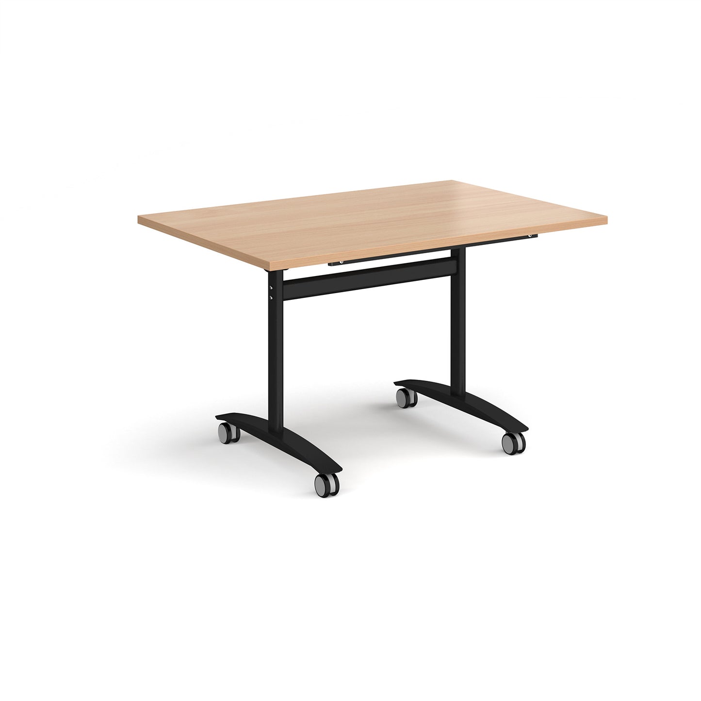 Rectangular deluxe flip top meeting table - DFLP12-K-B