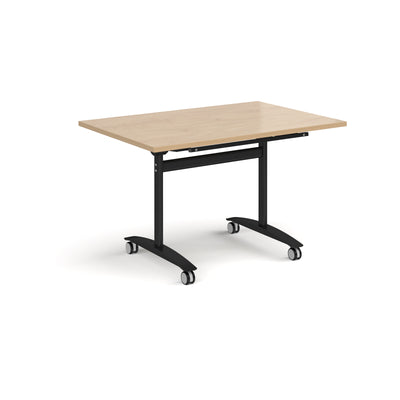 Rectangular deluxe flip top meeting table - DFLP12-K-KO