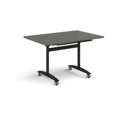 Rectangular deluxe flip top meeting table - DFLP12-K-OG