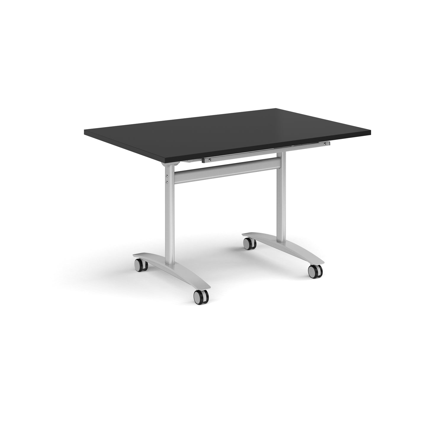 Rectangular deluxe flip top meeting table - DFLP12-S-BK