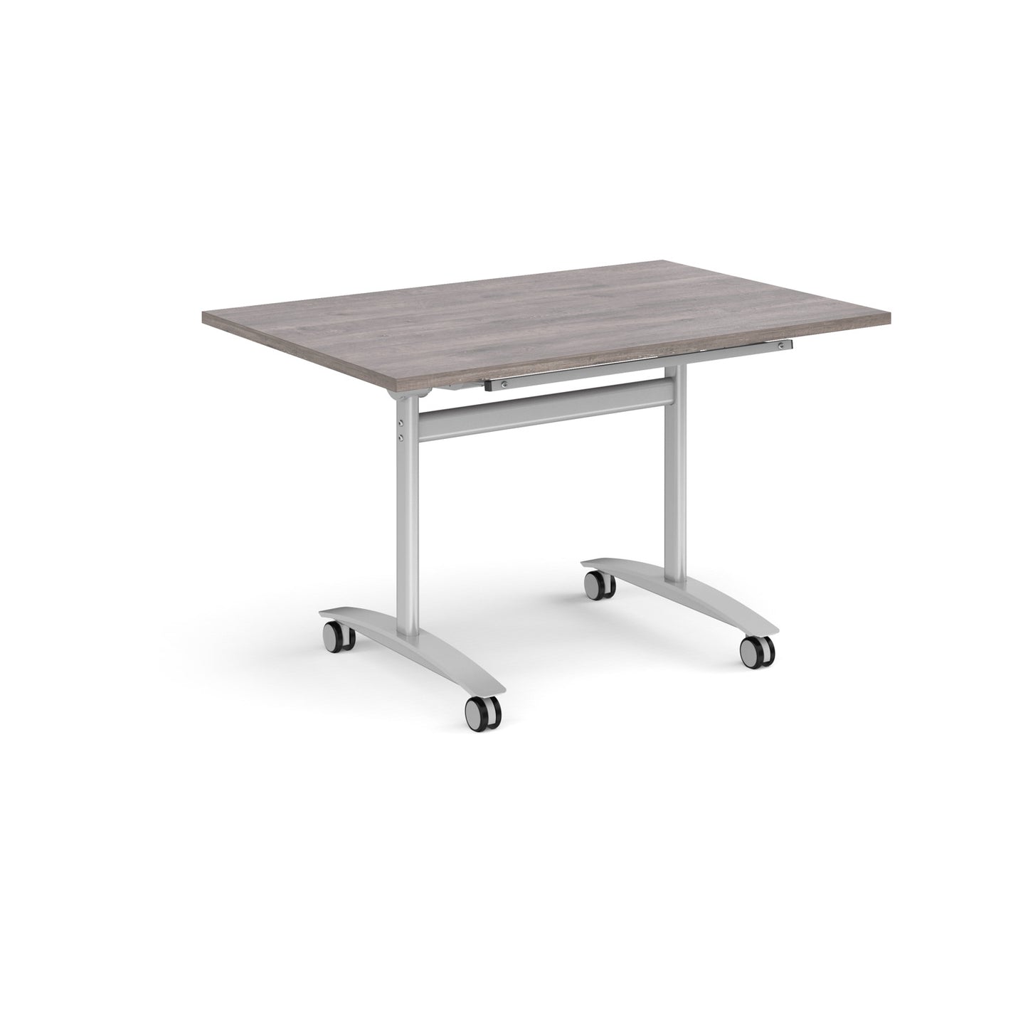 Rectangular deluxe flip top meeting table - DFLP12-S-GO