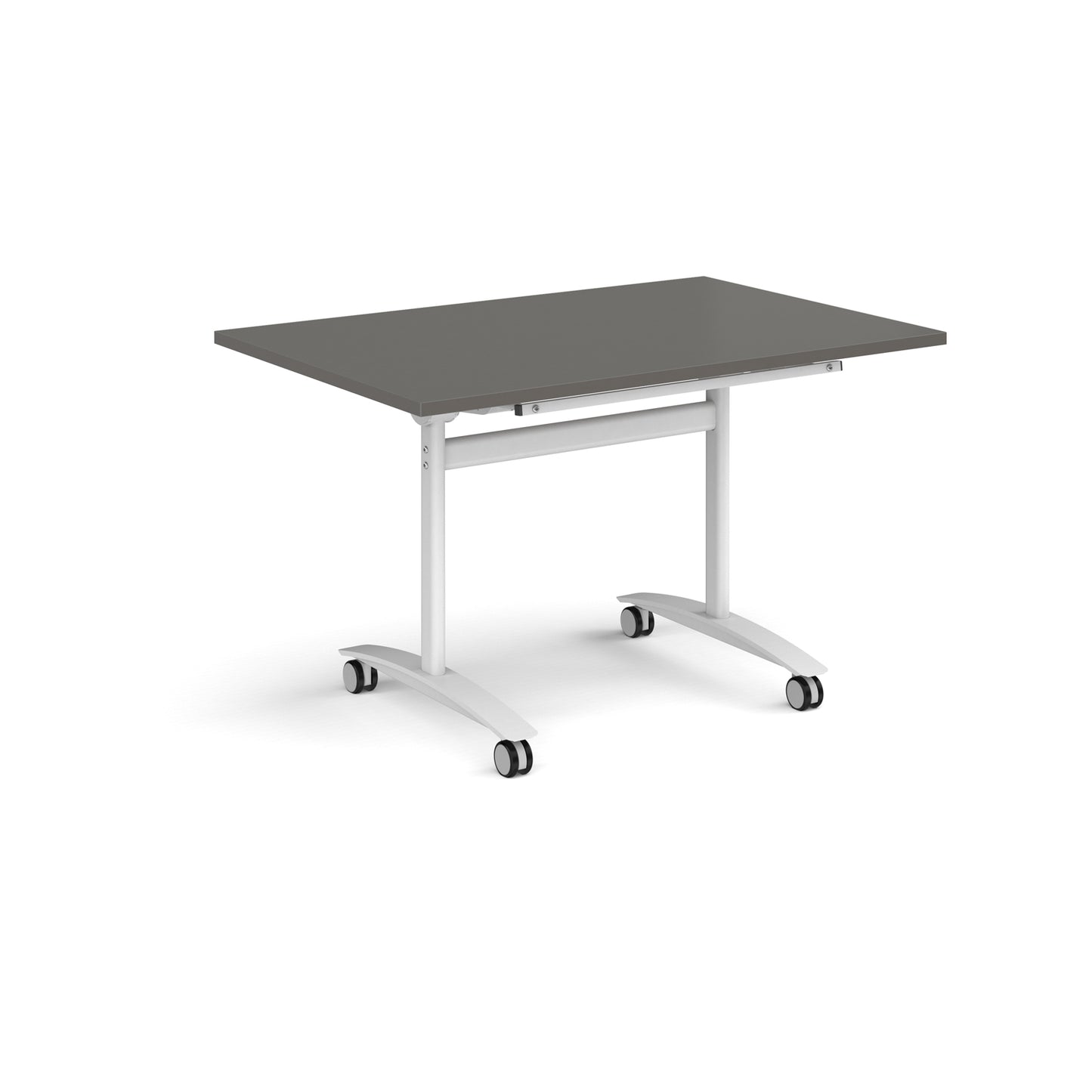 Rectangular deluxe flip top meeting table - DFLP12-WH-OG