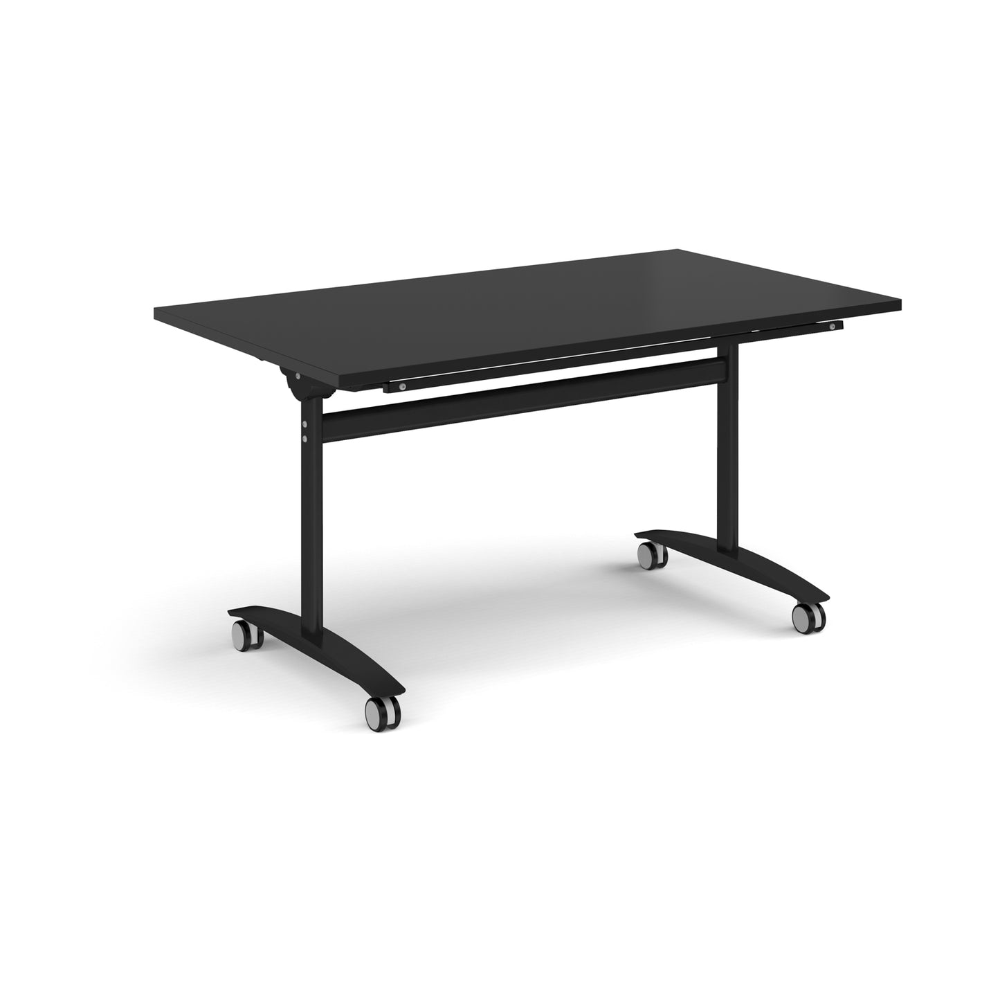 Rectangular deluxe flip top meeting table - DFLP14-K-BK