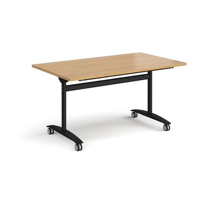 Rectangular deluxe flip top meeting table - DFLP14-K-O