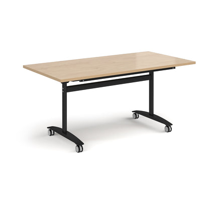 Rectangular deluxe flip top meeting table - DFLP16-K-KO