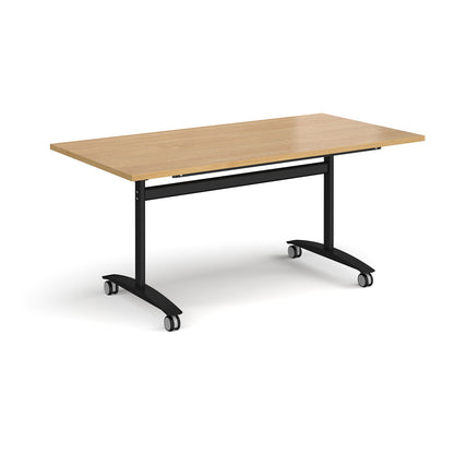 Rectangular deluxe flip top meeting table - DFLP16-K-O