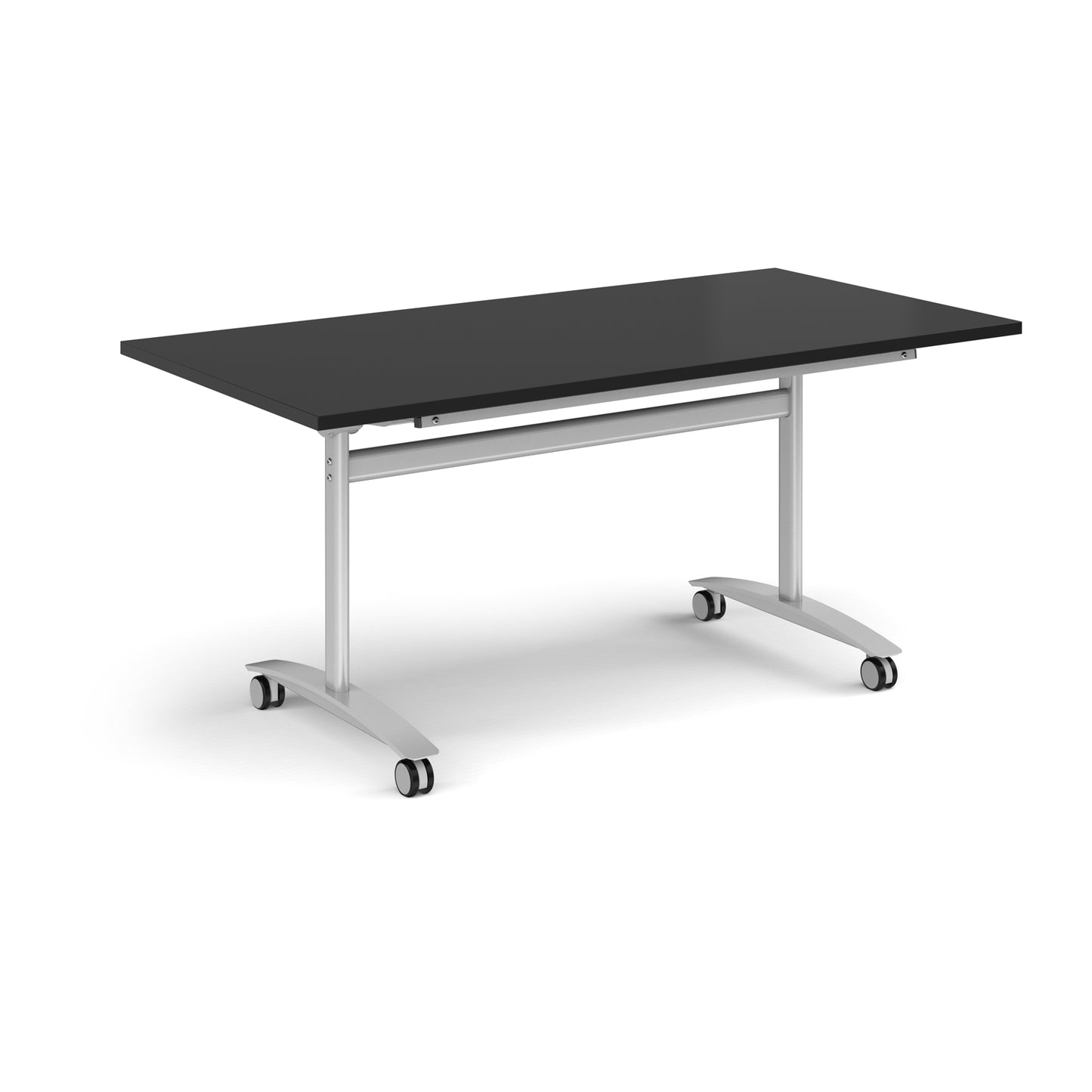 Rectangular deluxe flip top meeting table - DFLP16-S-BK