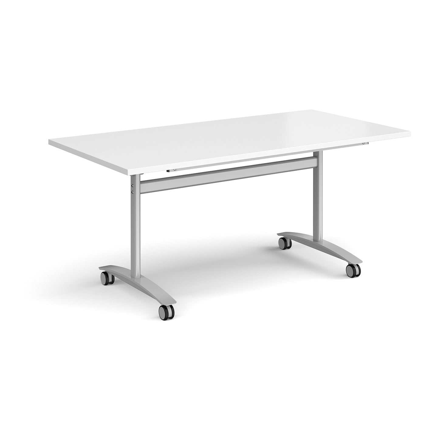 Rectangular deluxe flip top meeting table - DFLP16-S-WH