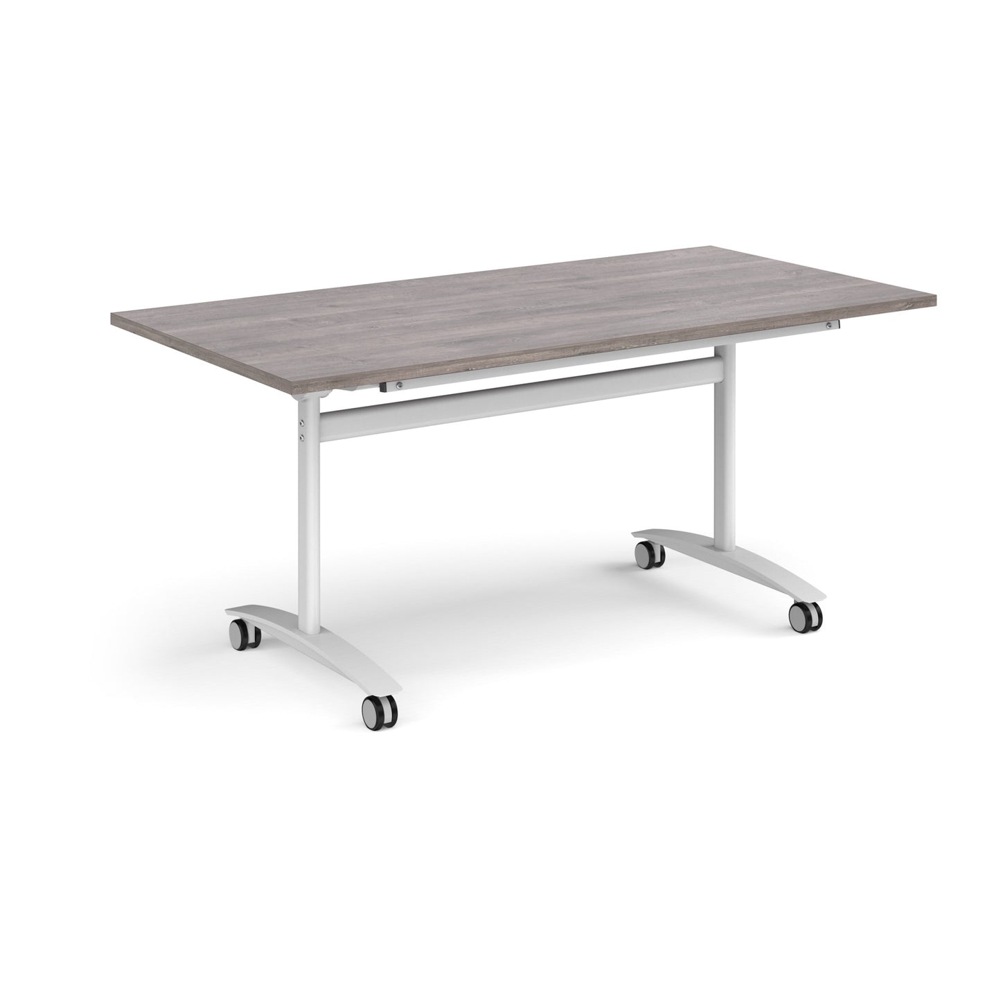 Rectangular deluxe flip top meeting table - DFLP16-WH-GO