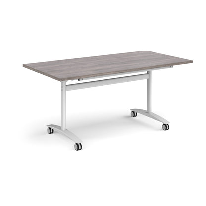Rectangular deluxe flip top meeting table - DFLP16-WH-GO