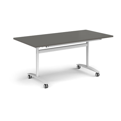 Rectangular deluxe flip top meeting table - DFLP16-WH-OG