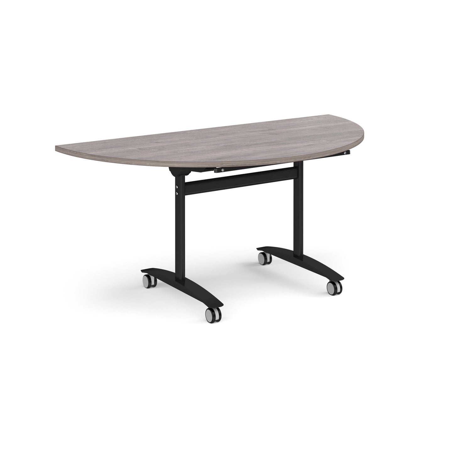 Semi circular deluxe flip top meeting table - DFLPS-K-GO