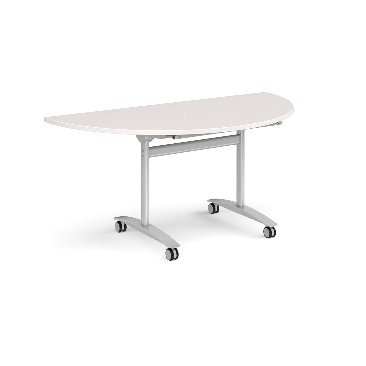 Semi circular deluxe flip top meeting table - DFLPS-S-LG
