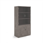 Deluxe combination unit with glass upper doors