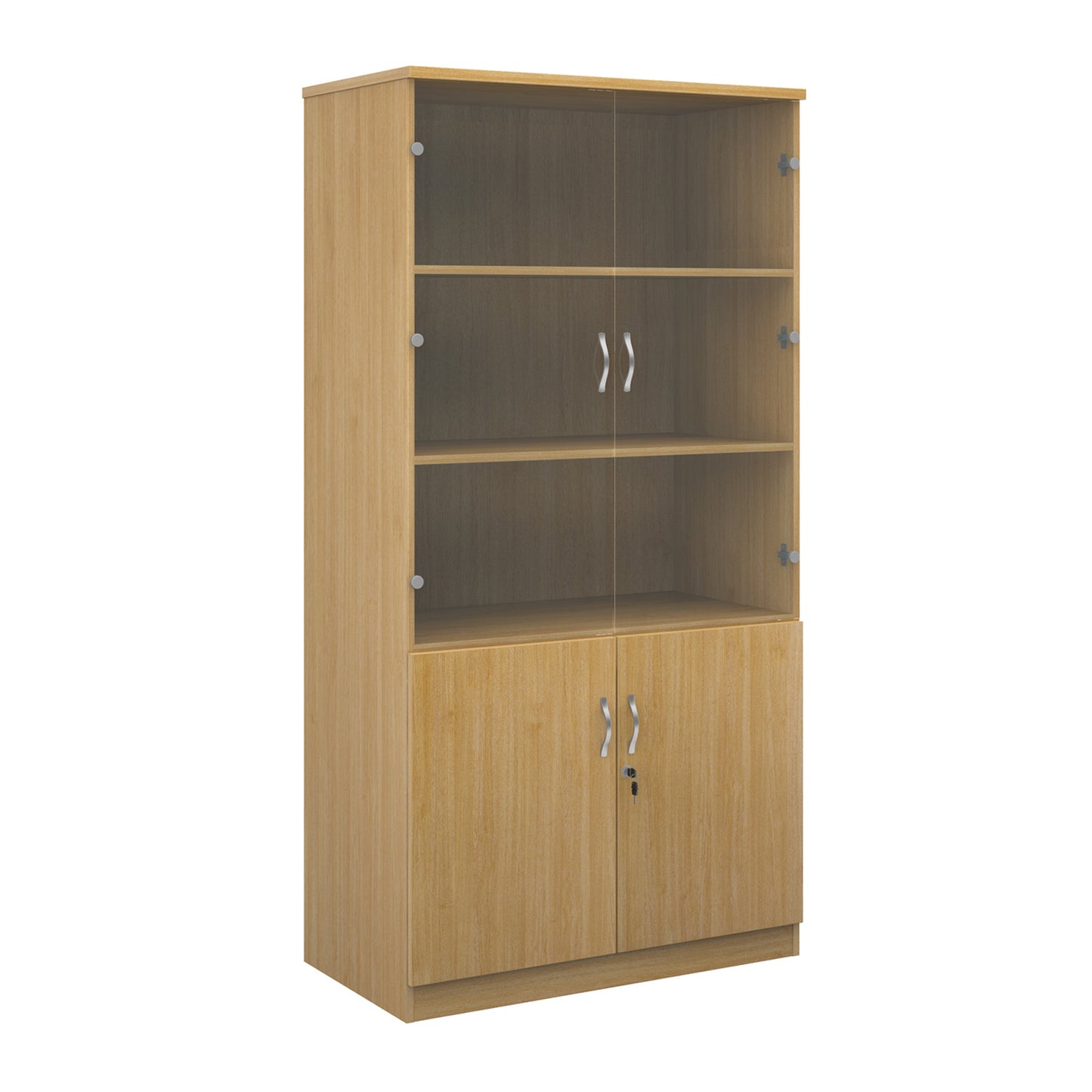 Deluxe combination unit with glass upper doors - DG20O