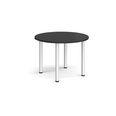 Circular radial leg meeting table - DRL1000C-C-BK