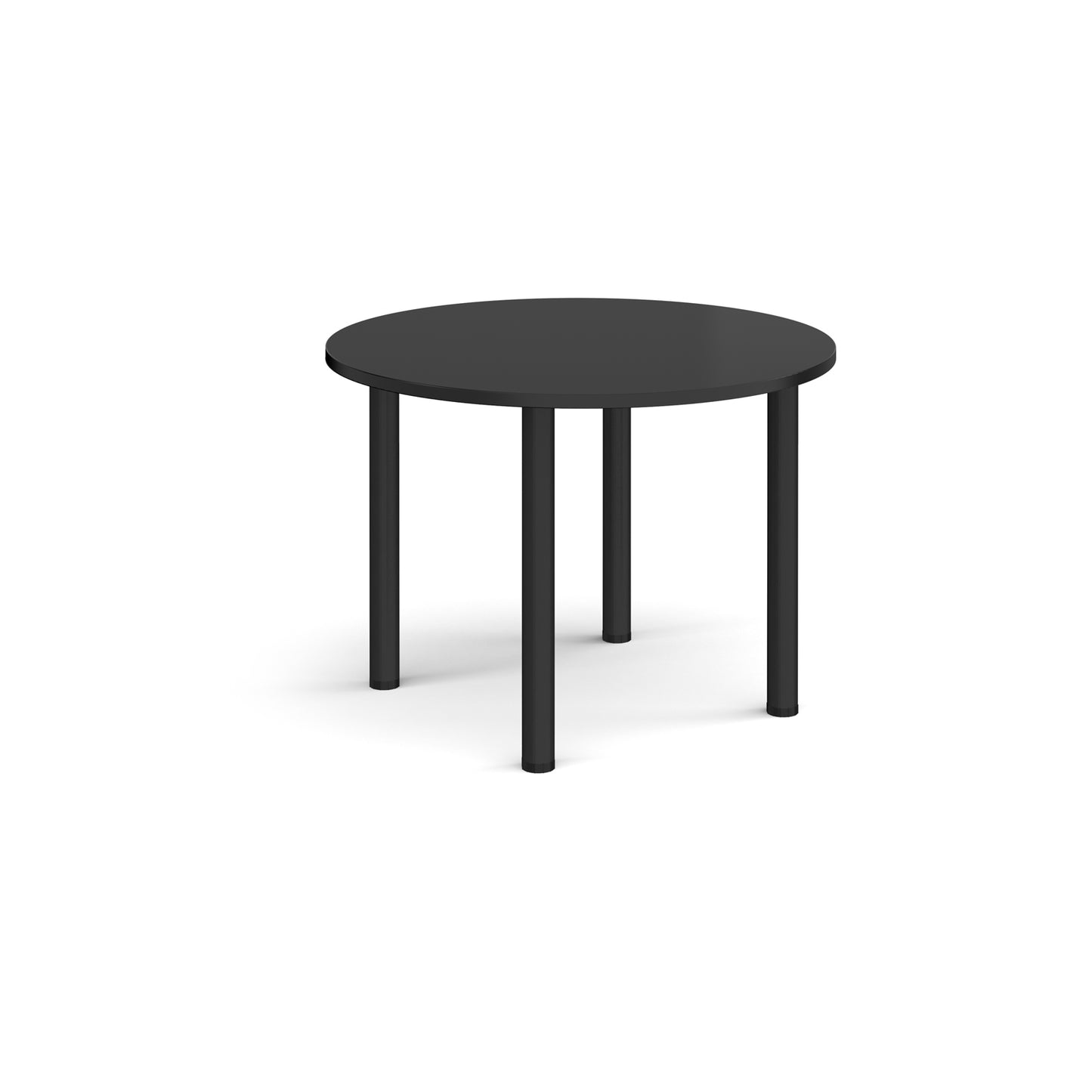 Circular radial leg meeting table - DRL1000C-K-BK