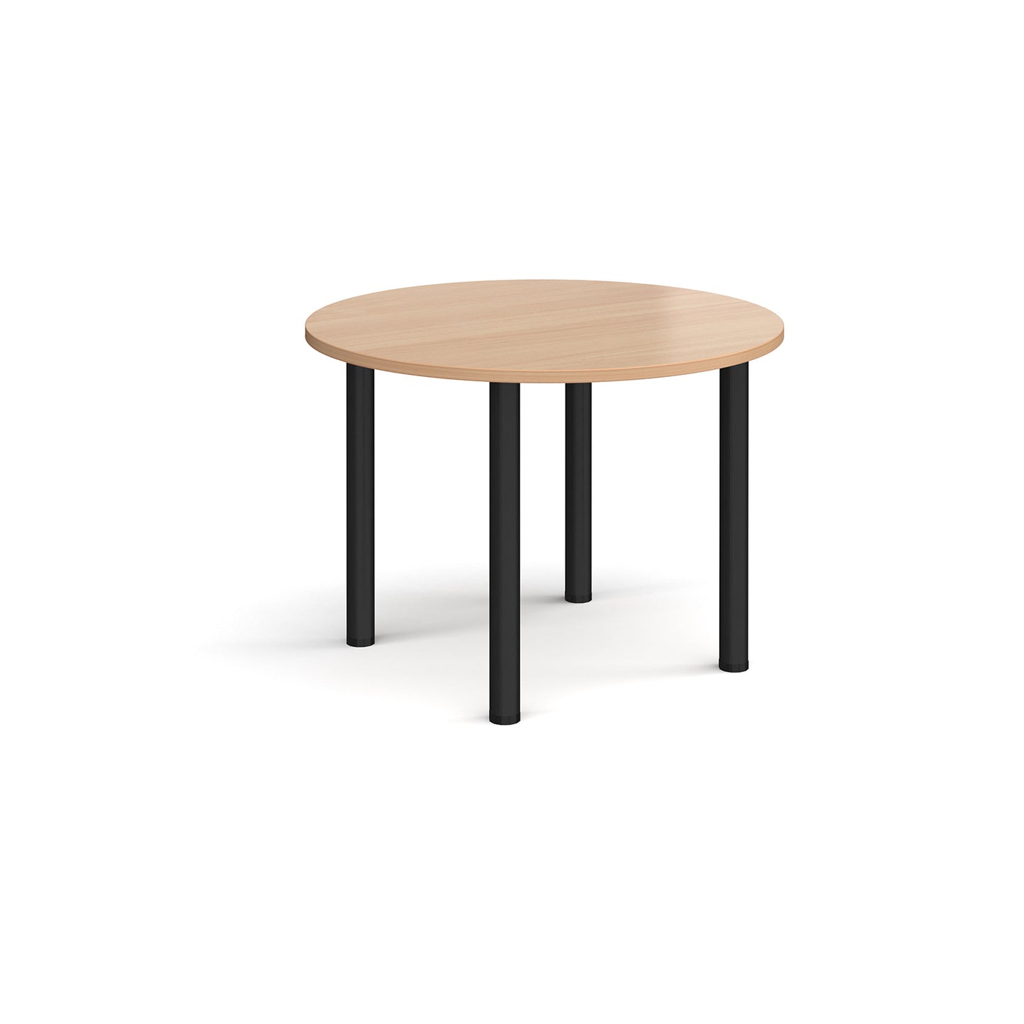 Circular radial leg meeting table - DRL1000C-K-B