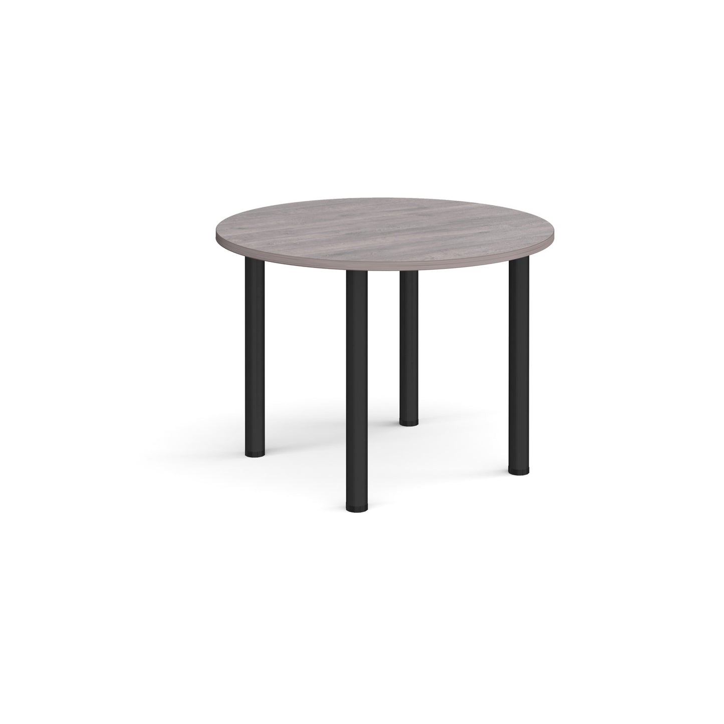 Circular radial leg meeting table - DRL1000C-K-GO