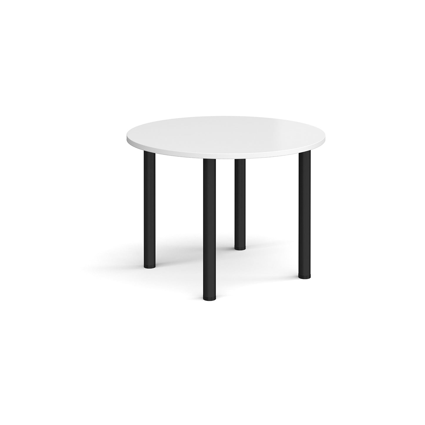 Circular radial leg meeting table - DRL1000C-K-WH