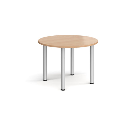 Circular radial leg meeting table - DRL1000C-S-B