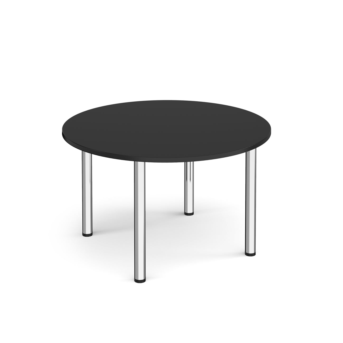 Circular radial leg meeting table - DRL1200C-C-BK