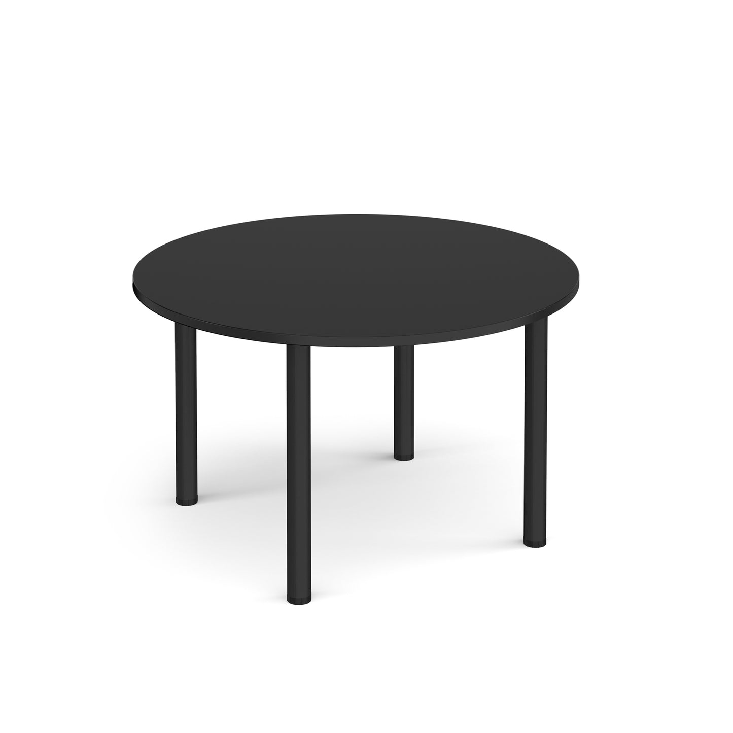 Circular radial leg meeting table - DRL1200C-K-BK