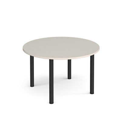 Circular radial leg meeting table - DRL1200C-K-LG