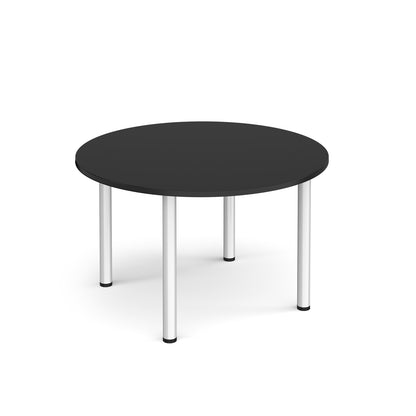 Circular radial leg meeting table - DRL1200C-S-BK