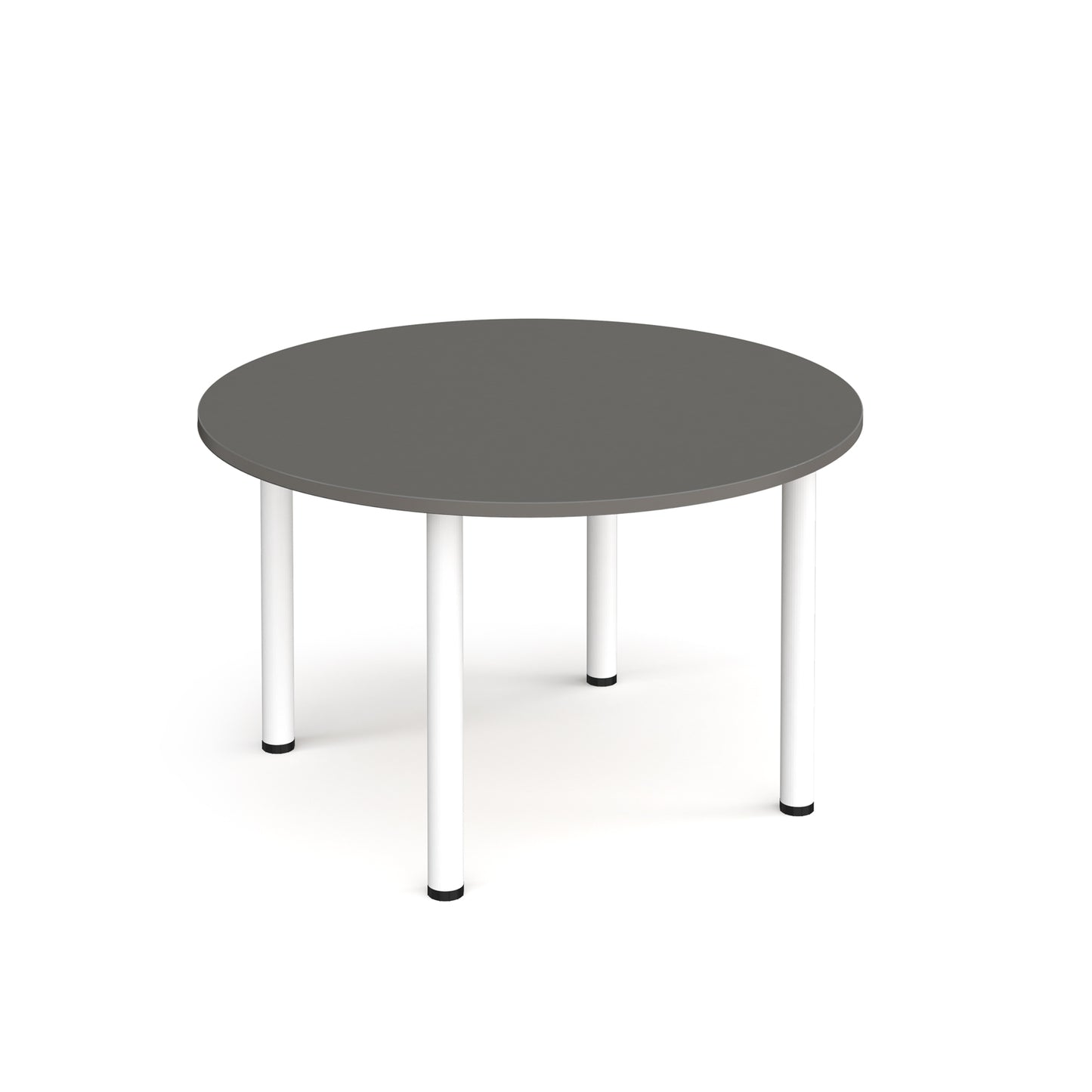 Circular radial leg meeting table - DRL1200C-WH-OG