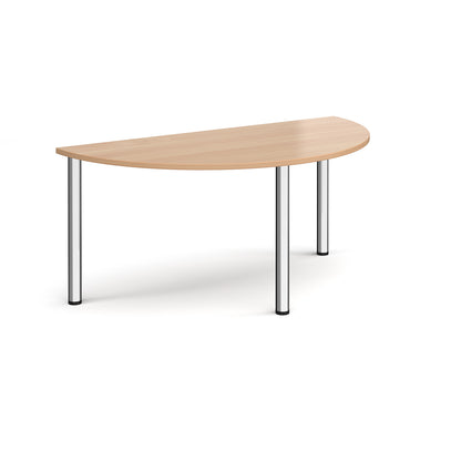 Semi circular radial leg meeting table - DRL1600S-C-B