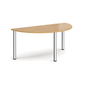 Semi circular radial leg meeting table