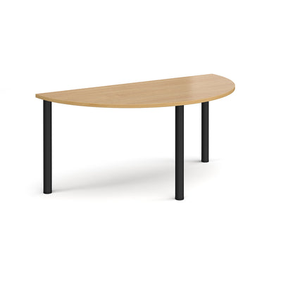 Semi circular radial leg meeting table - DRL1600S-K-O