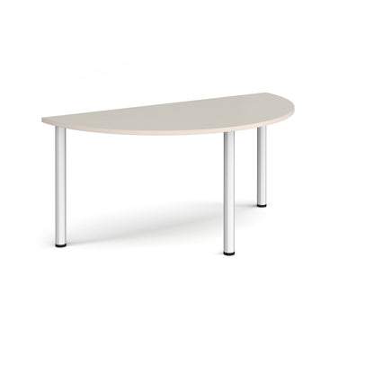 Semi circular radial leg meeting table - DRL1600S-S-LG