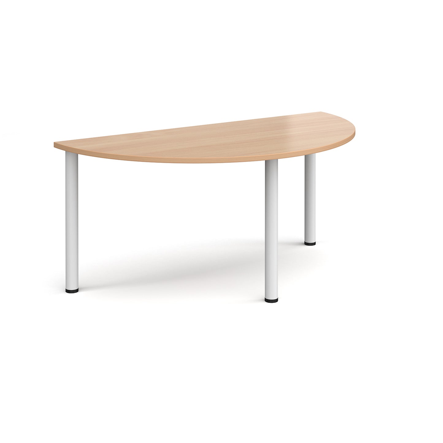 Semi circular radial leg meeting table - DRL1600S-WH-B
