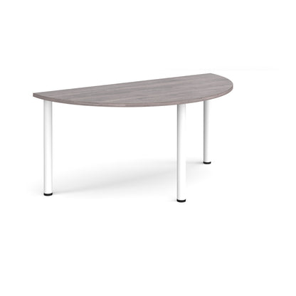 Semi circular radial leg meeting table - DRL1600S-WH-GO
