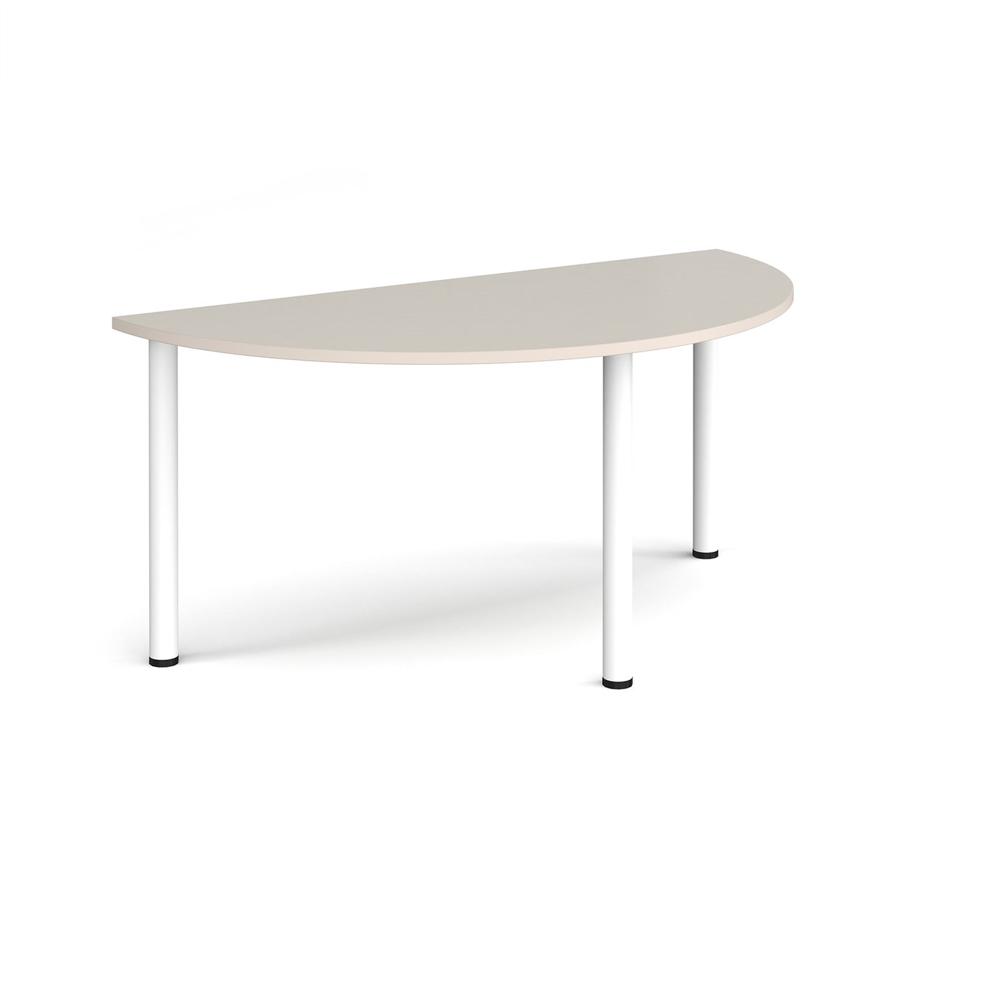 Semi circular radial leg meeting table - DRL1600S-WH-LG