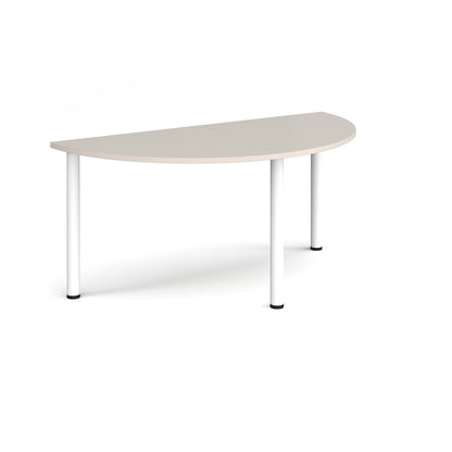 Semi circular radial leg meeting table - DRL1600S-WH-LG