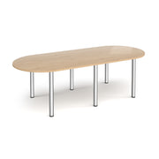 Radial end meeting table with 6 radial legs