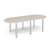 Radial end meeting table with 6 radial legs