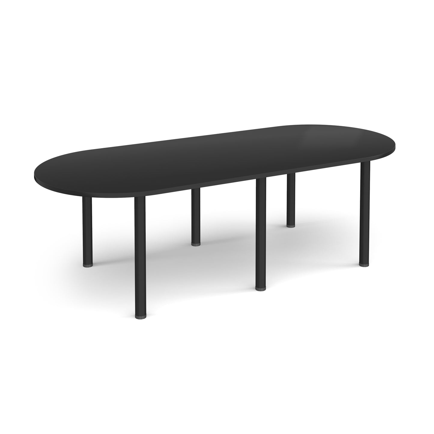 Radial end meeting table with 6 radial legs - DRL2400-K-BK