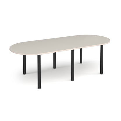 Radial end meeting table with 6 radial legs - DRL2400-K-LG