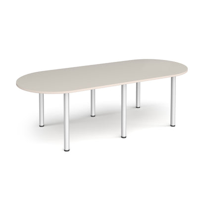 Radial end meeting table with 6 radial legs - DRL2400-S-LG