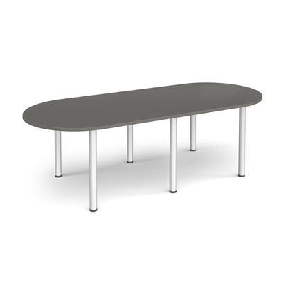 Radial end meeting table with 6 radial legs - DRL2400-S-OG