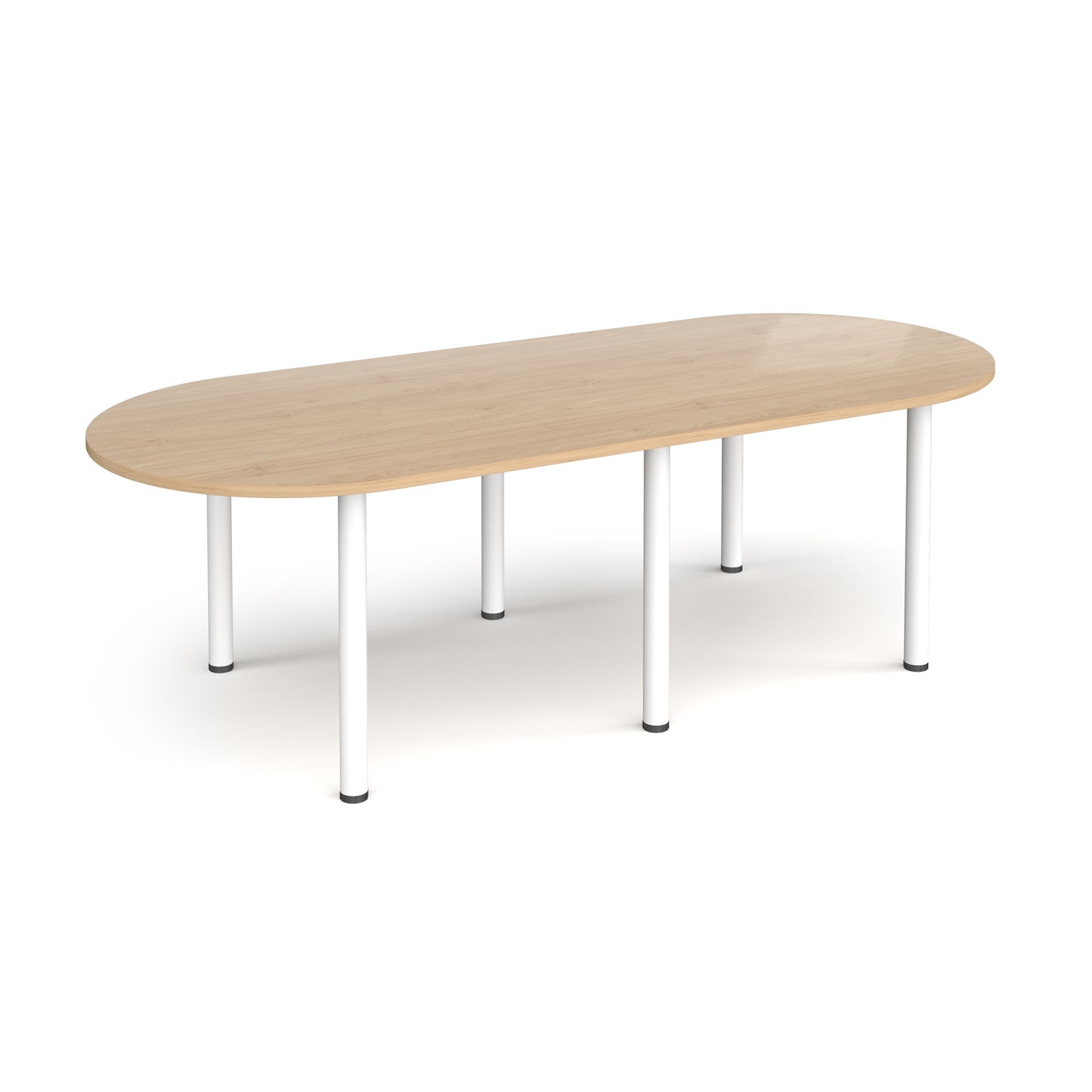 Radial end meeting table with 6 radial legs - DRL2400-WH-KO