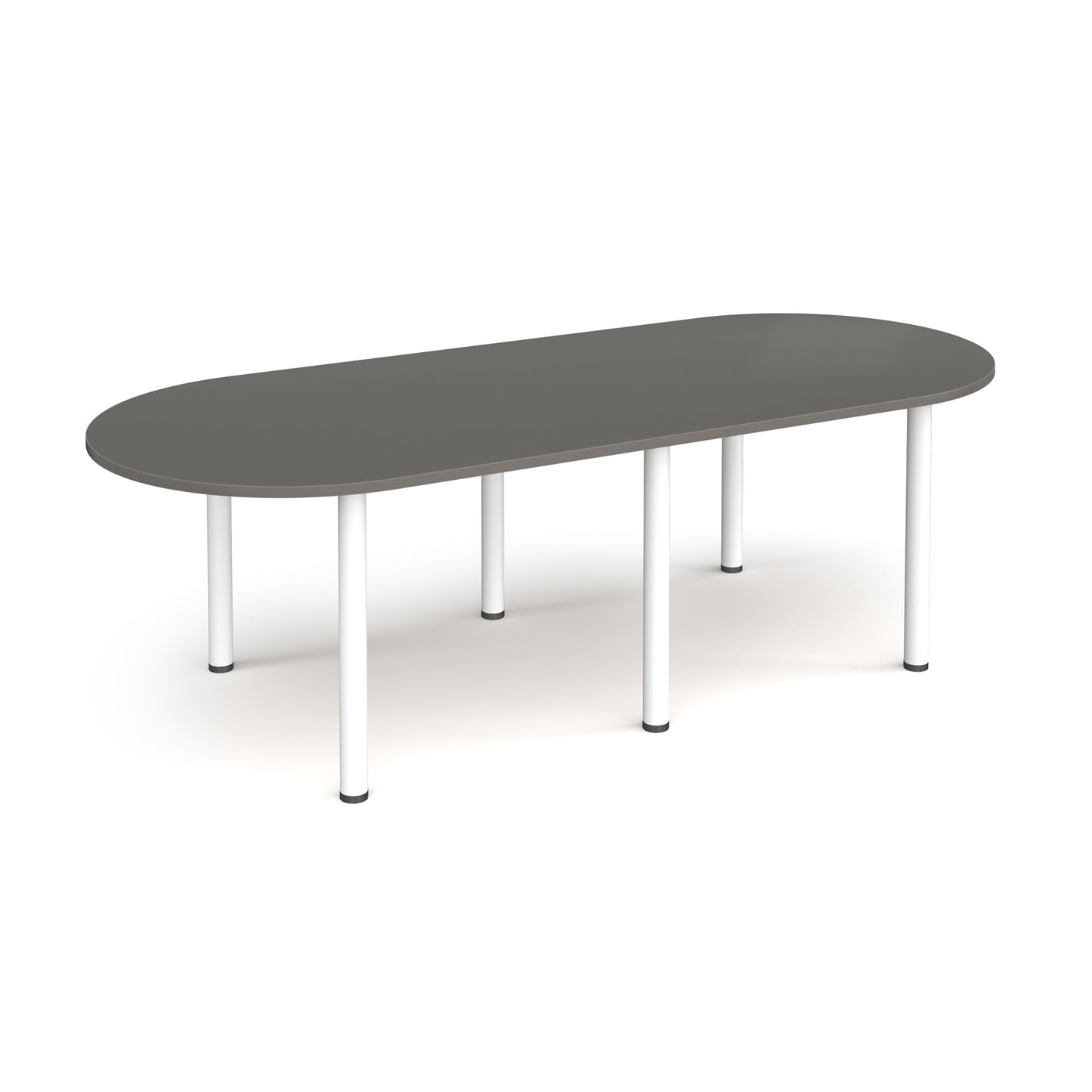 Radial end meeting table with 6 radial legs - DRL2400-WH-OG